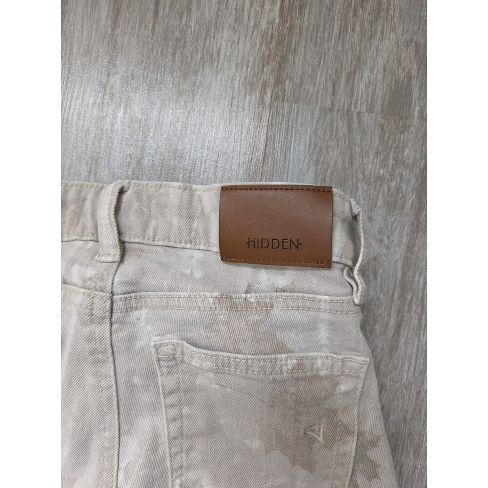 Hidden Los Angeles Mini Blake Dad Jeans Girls 10R Beige Leaf Print Mid Rise EUC - Picture 11 of 11